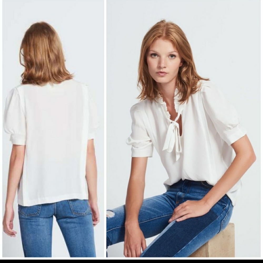 NWT Sandro phelia 100% silk blouse size S